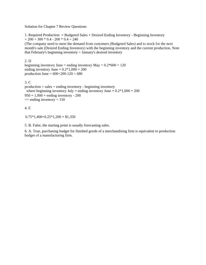 Solution for Chapter 7 Review