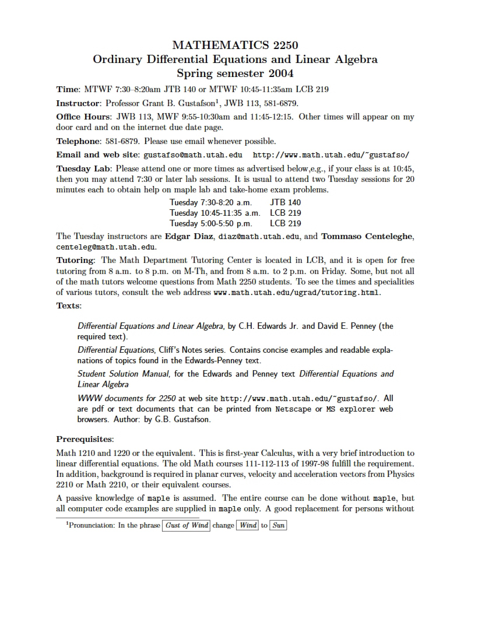 Academic Syllabus