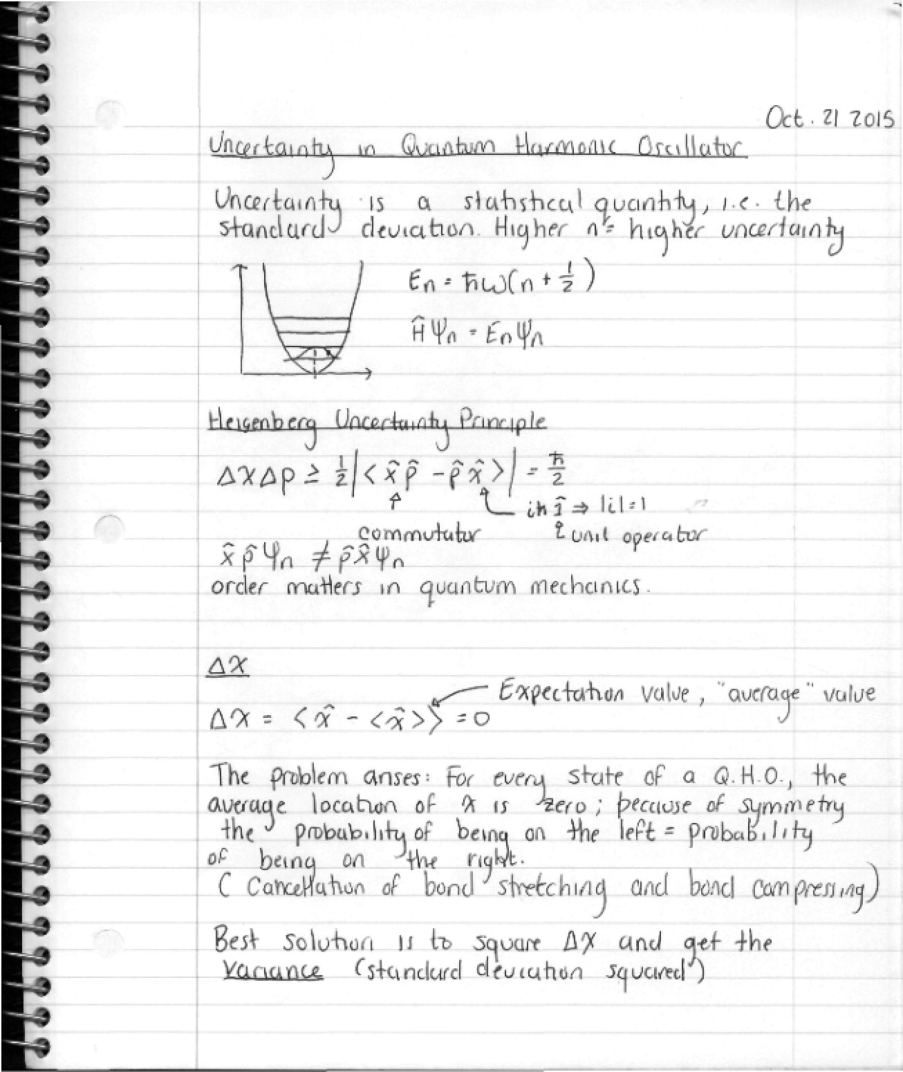 Quantum Harmonic Oscillator Uncertainty