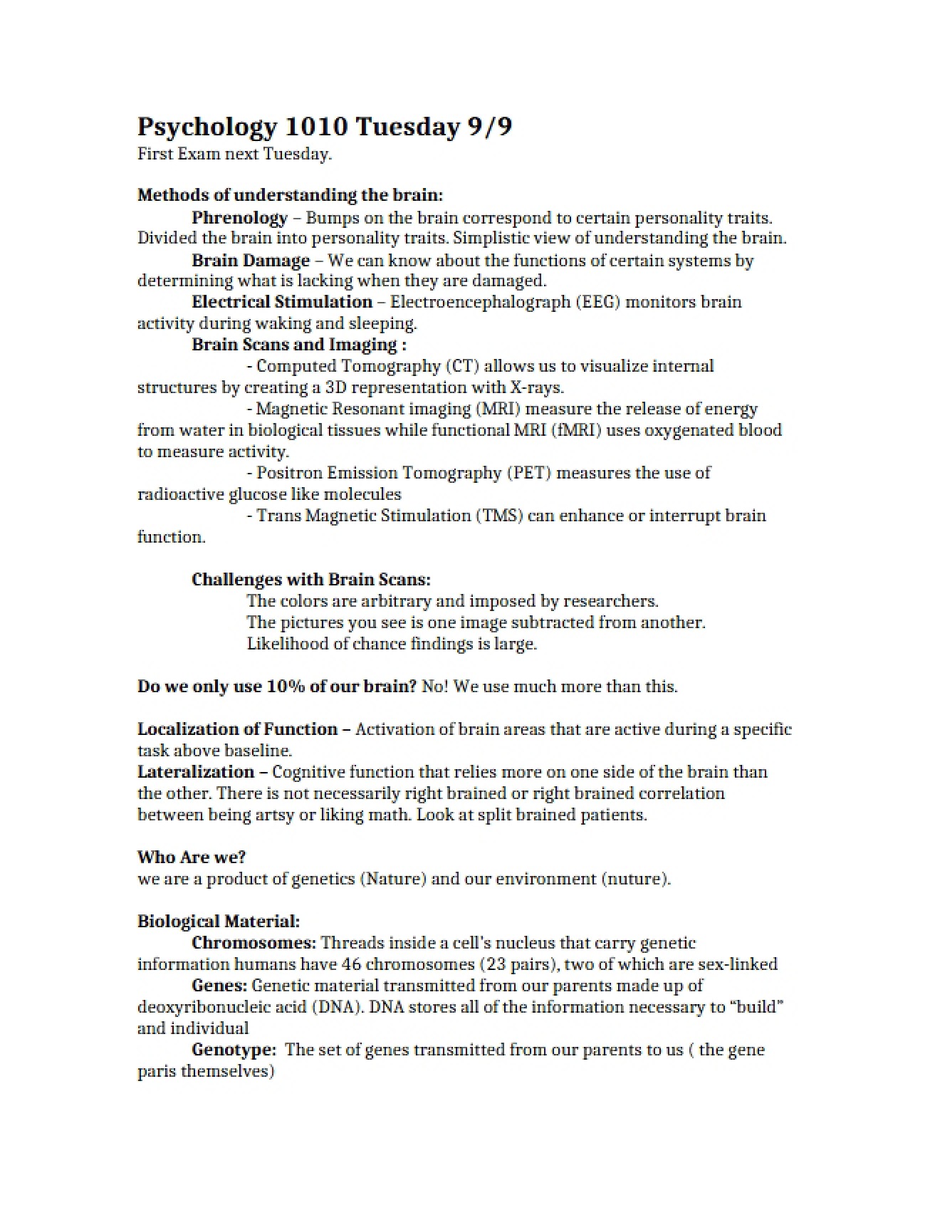 Techniques for Understanding the Brain