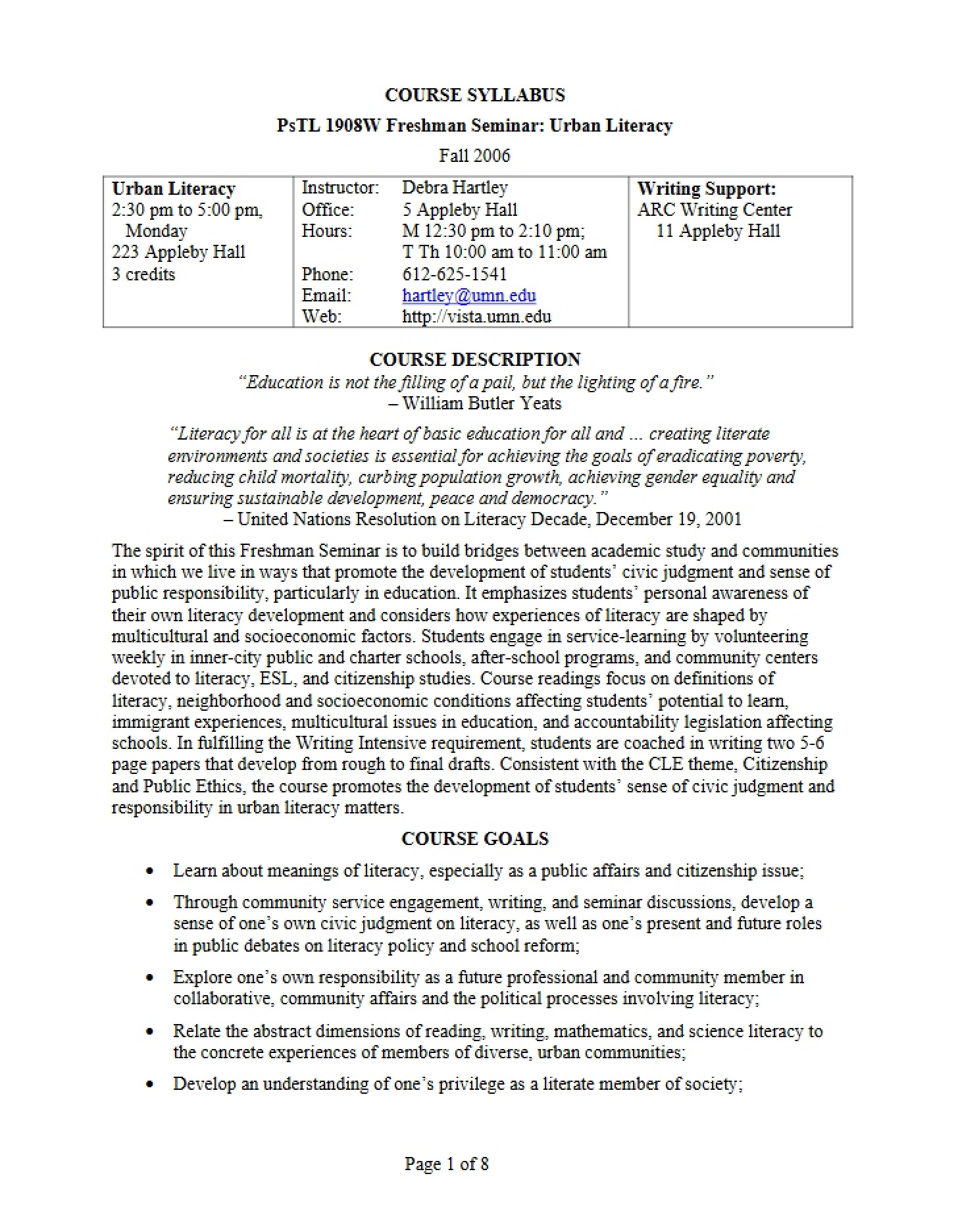 Syllabus PSTL 1908W