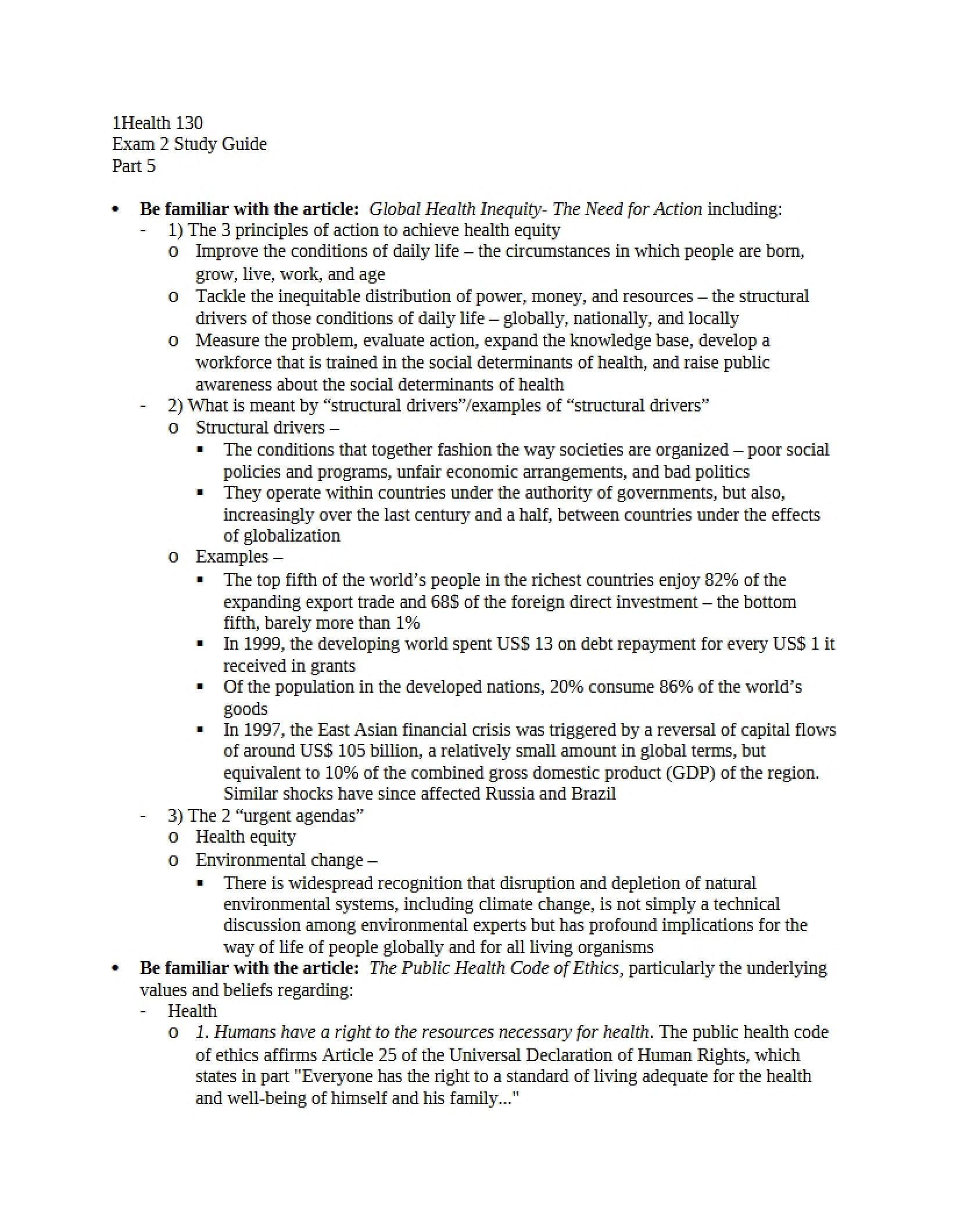 Exam 2 Study Resource