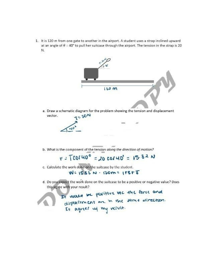 Work Done on a Suitcase - Physics Problem