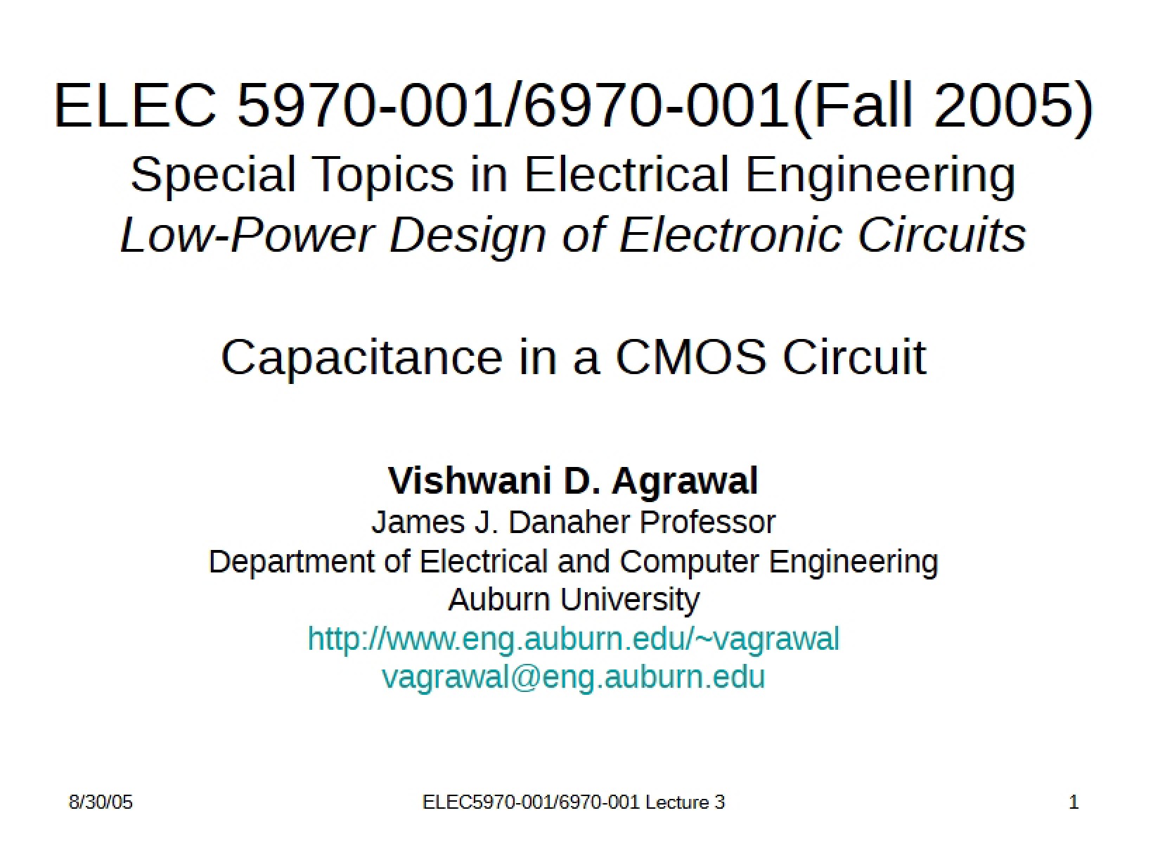 CMOS Circuit Capacitance Overview