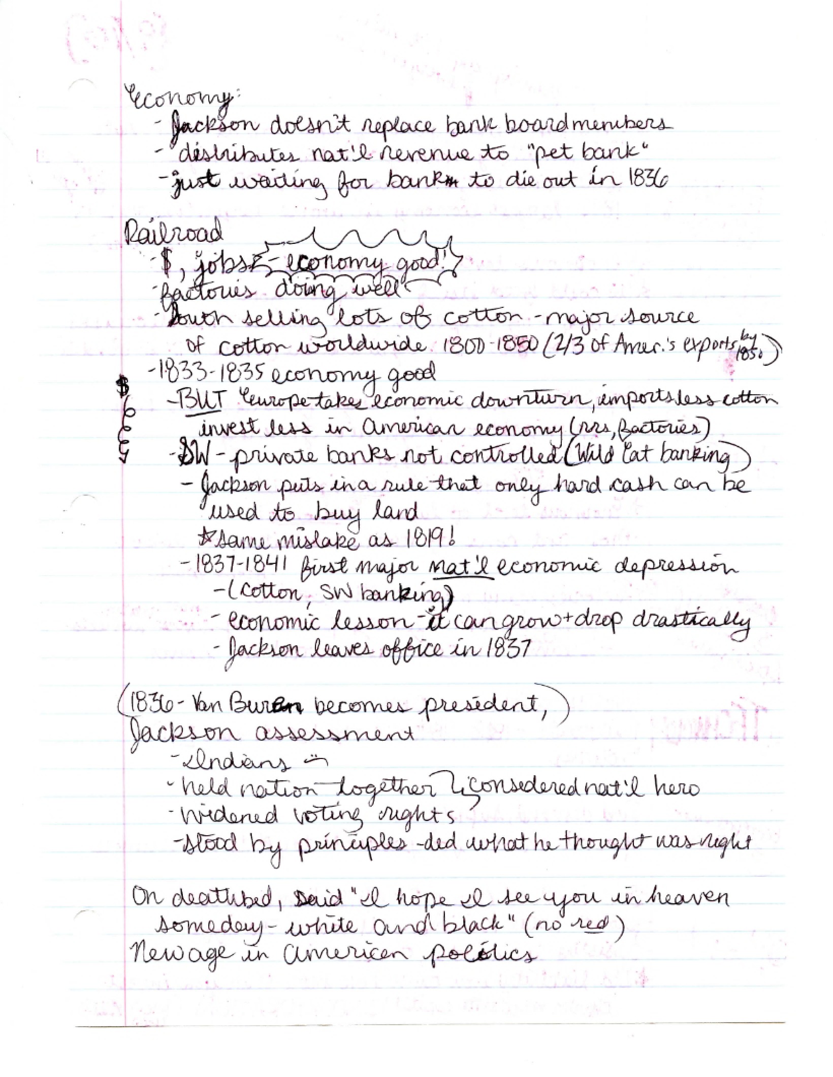 Notes Civil War to Present