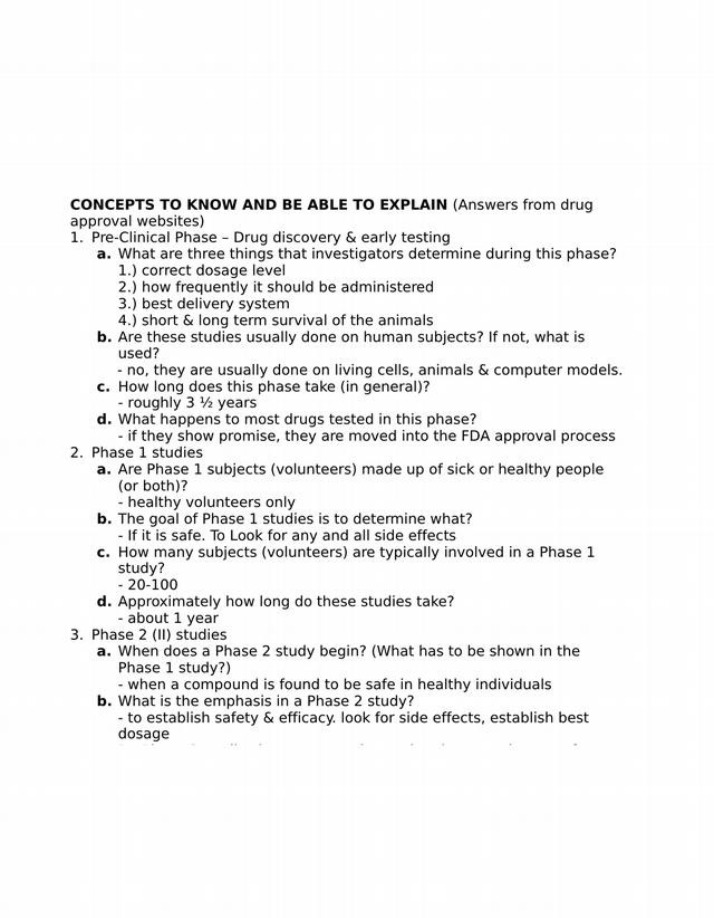 Concepts of Clinical Trials and Drug Discovery