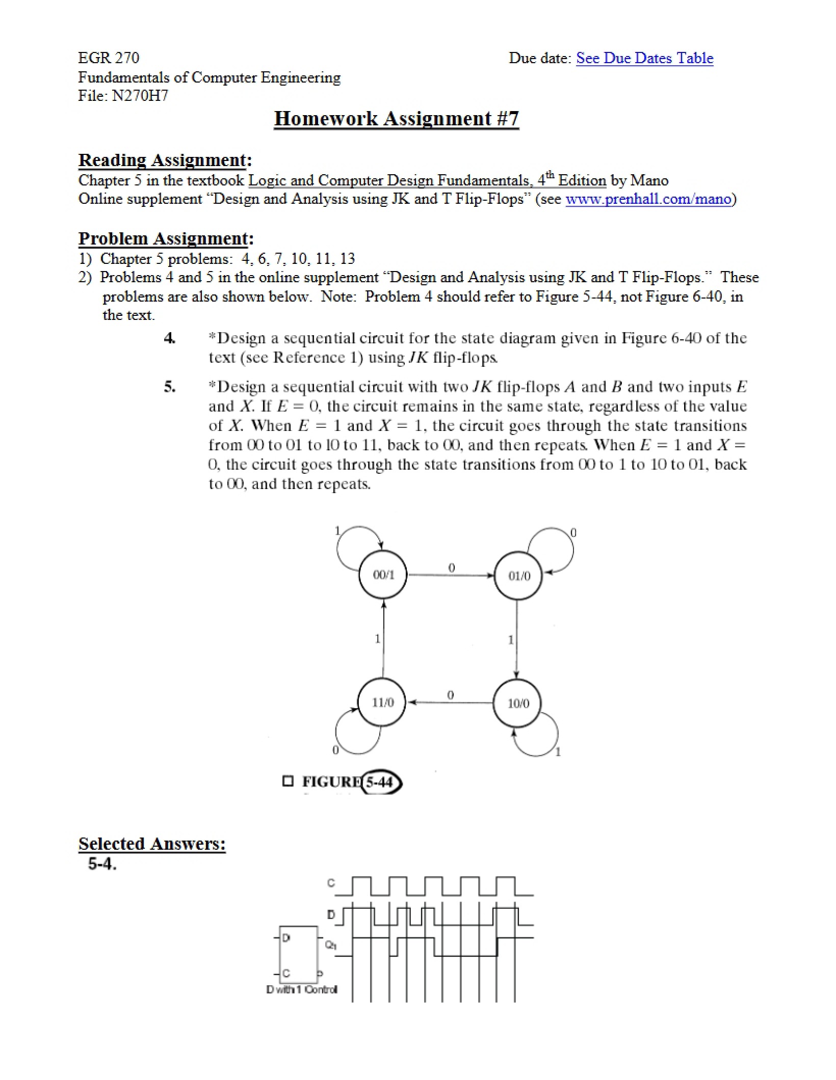 Computer Engineering Homework