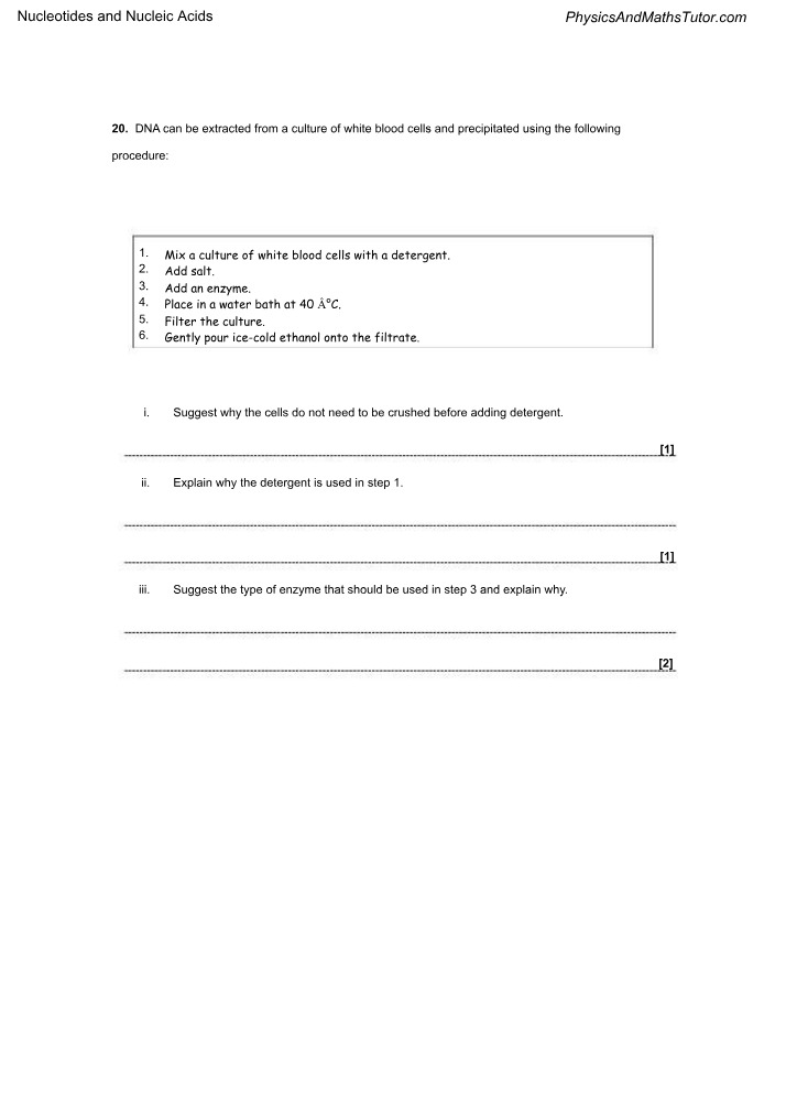 DNA Extraction and Precipitation from White Blood Cells