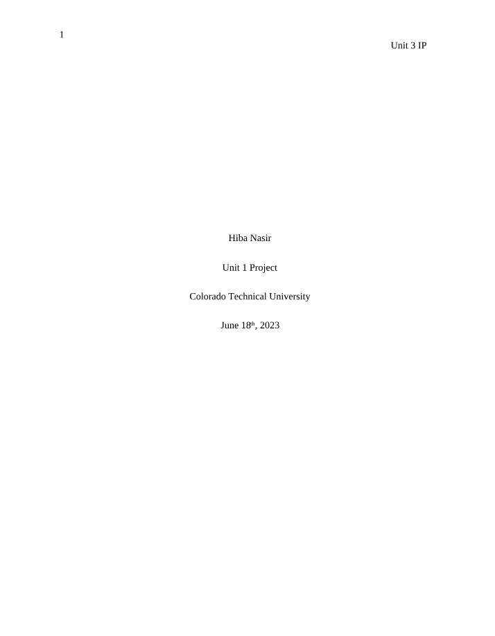 ECON616 Unit 1 Project