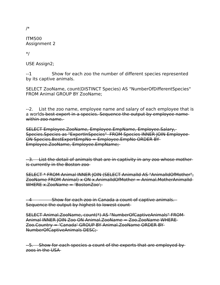 Assignment 2 - ITM500