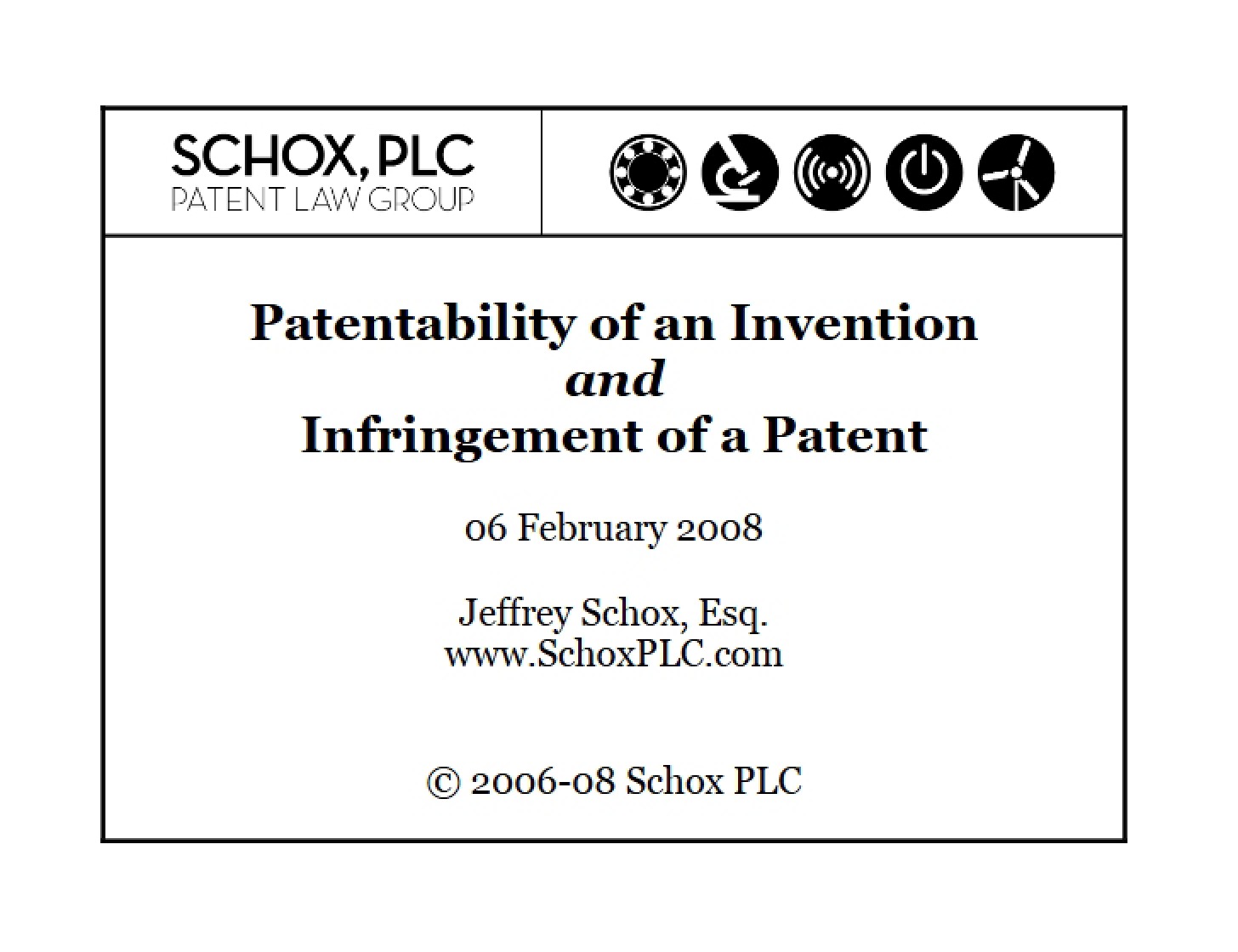 Patent Infringement and Invention Patentability
