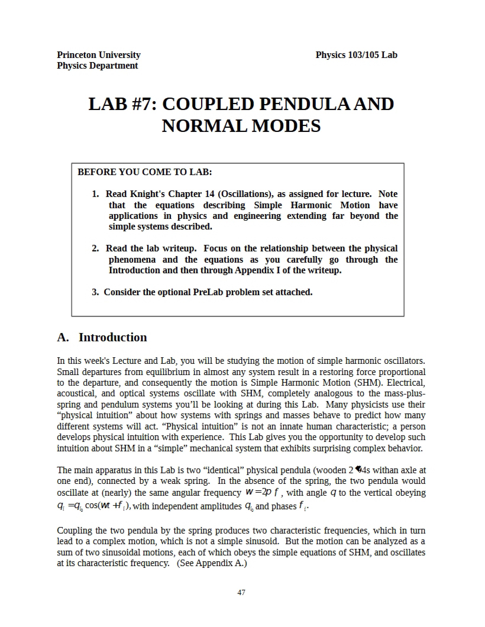 Lab Session Seven