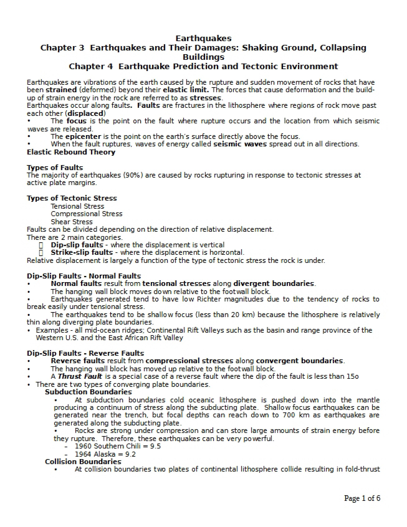 Lecture Outline Earthquakes (4)
