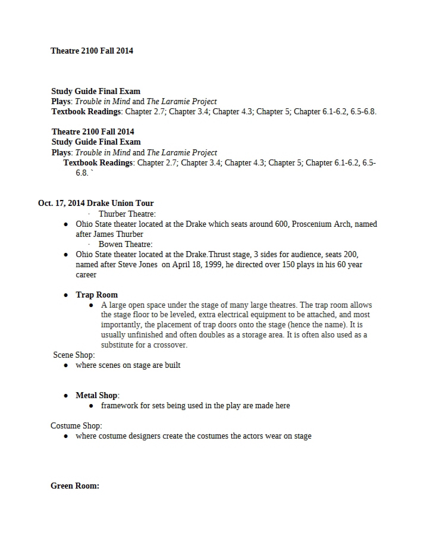 Final Exam Prep Guide