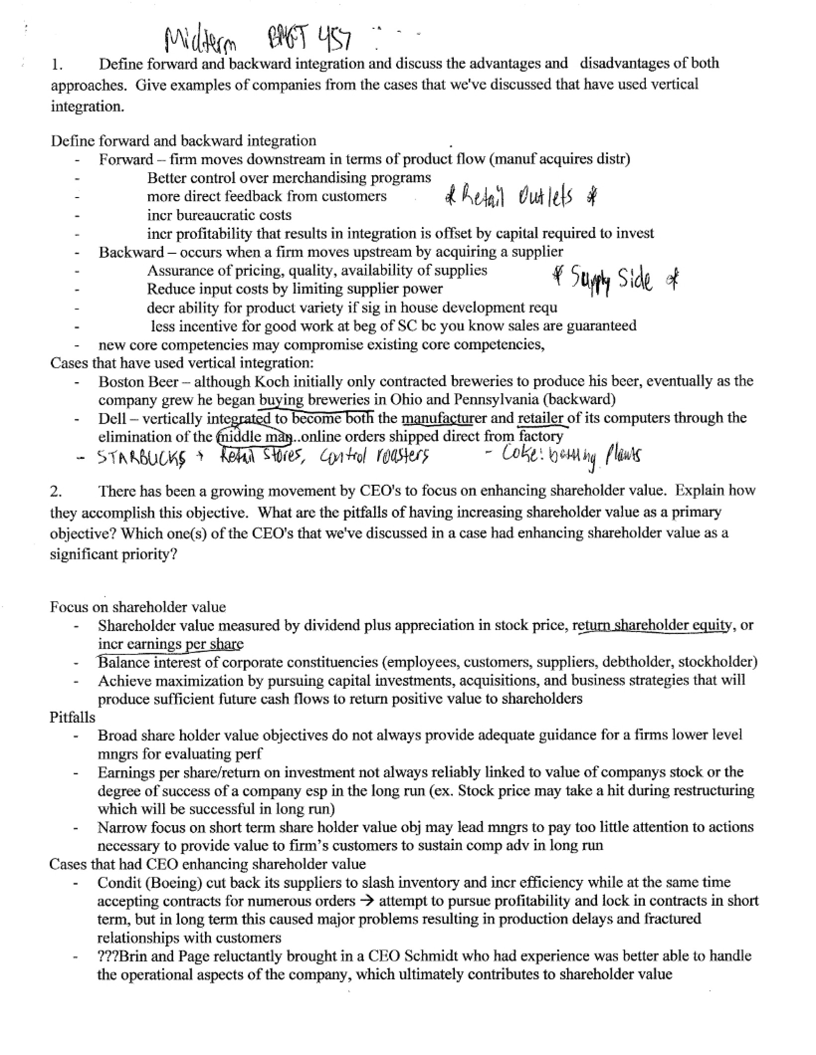 Marketing Policies Study Guide
