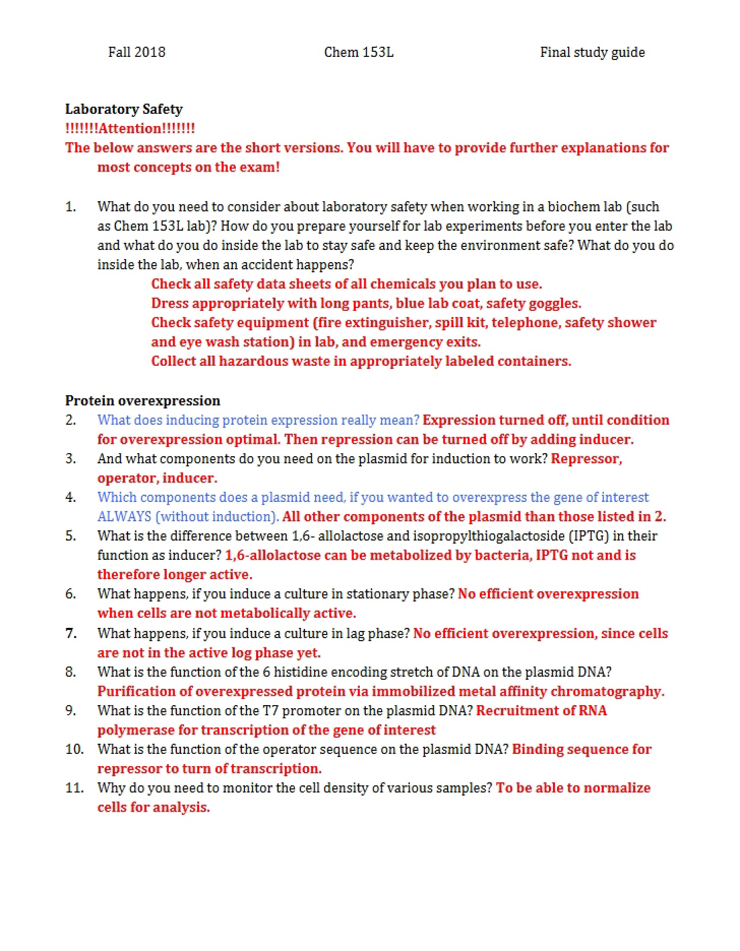 Guide for Final Study