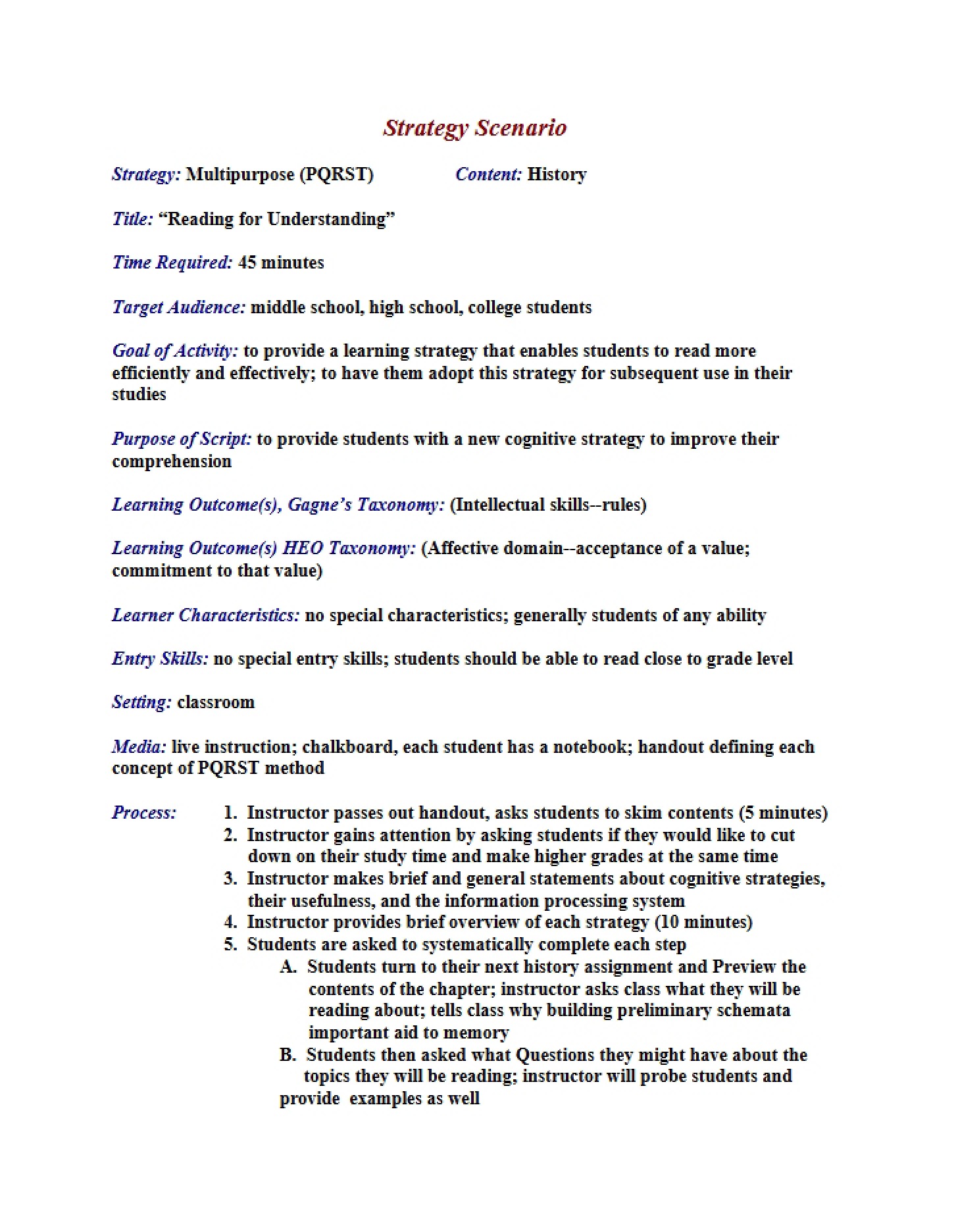 Case Study Strategy Scenario - ISD 613