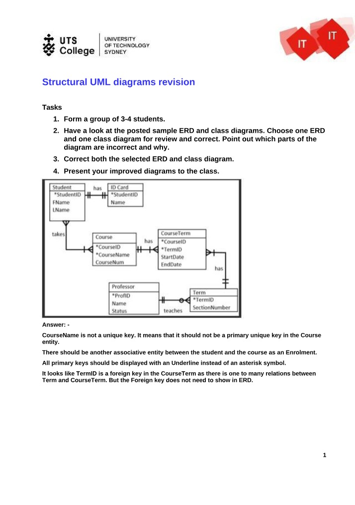 Revision - Structural UML Diagrams