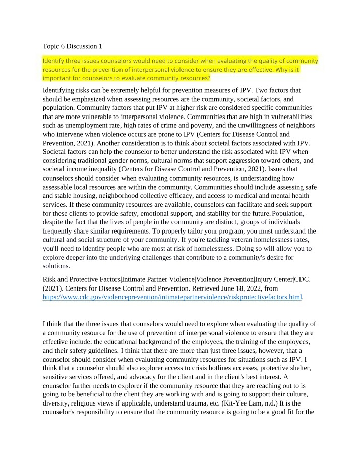 CNL545 - Discussion 1 Topic 6