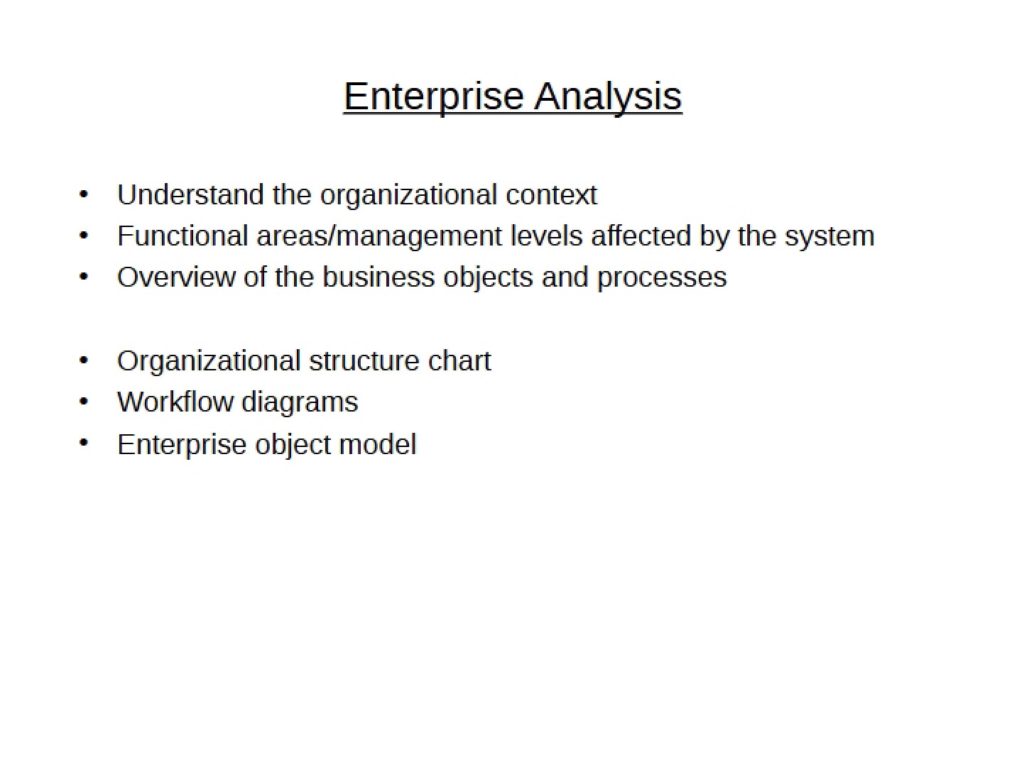 Analysis of Enterprises