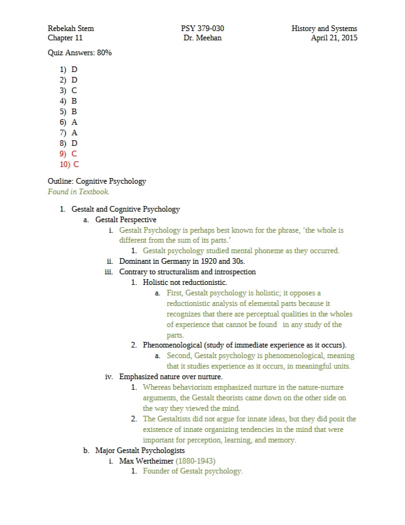History and Systems of Psychology Chapter Eleven