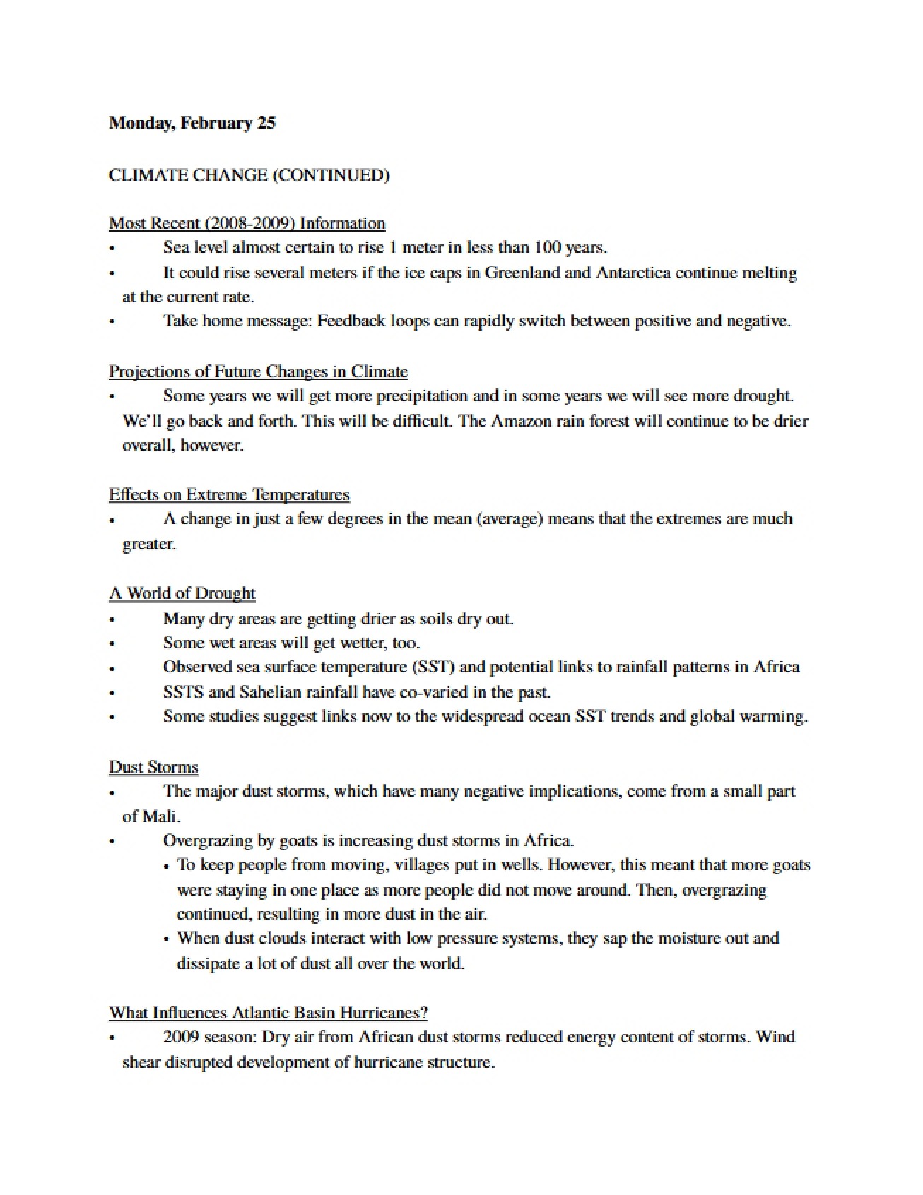 Sixth Set of Ecology Notes