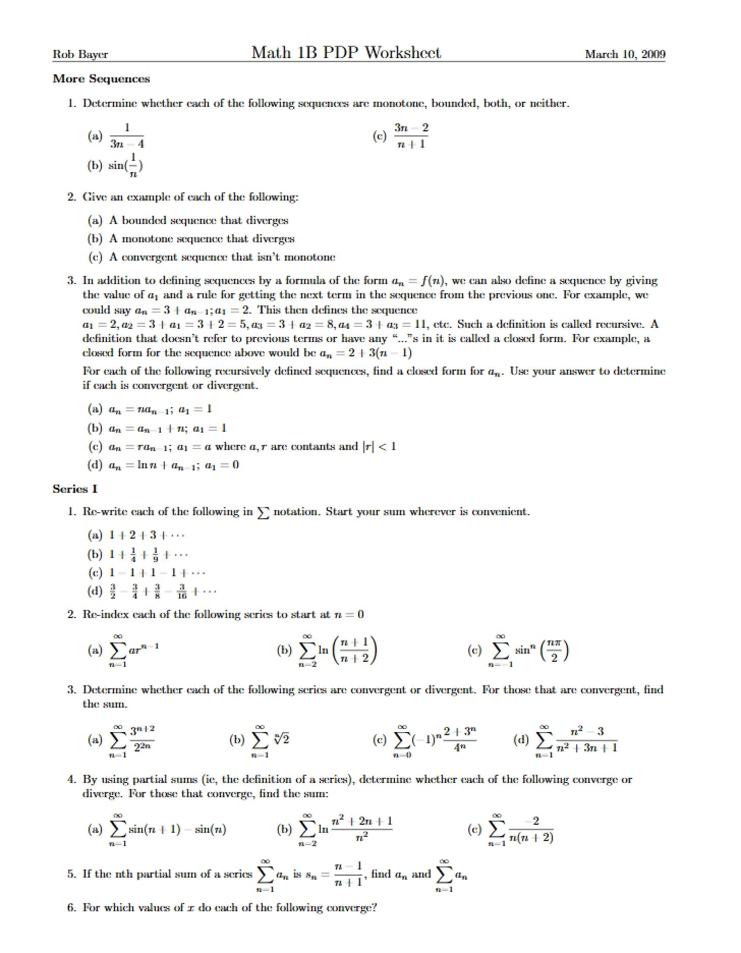 PDP Activity Sheet