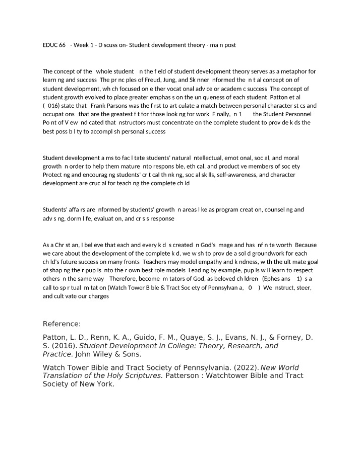 Fostering Growth and Success in Student Development