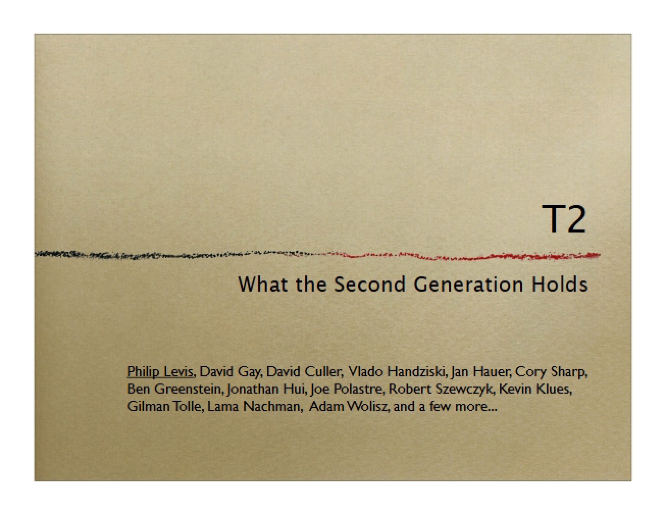 Second Generation Outlook
