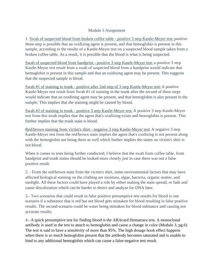Miscellaneous Health - Module 3 Assignment