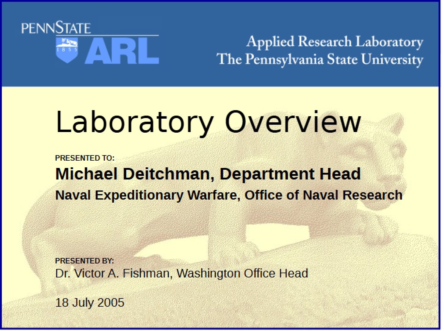 Overview of Laboratory