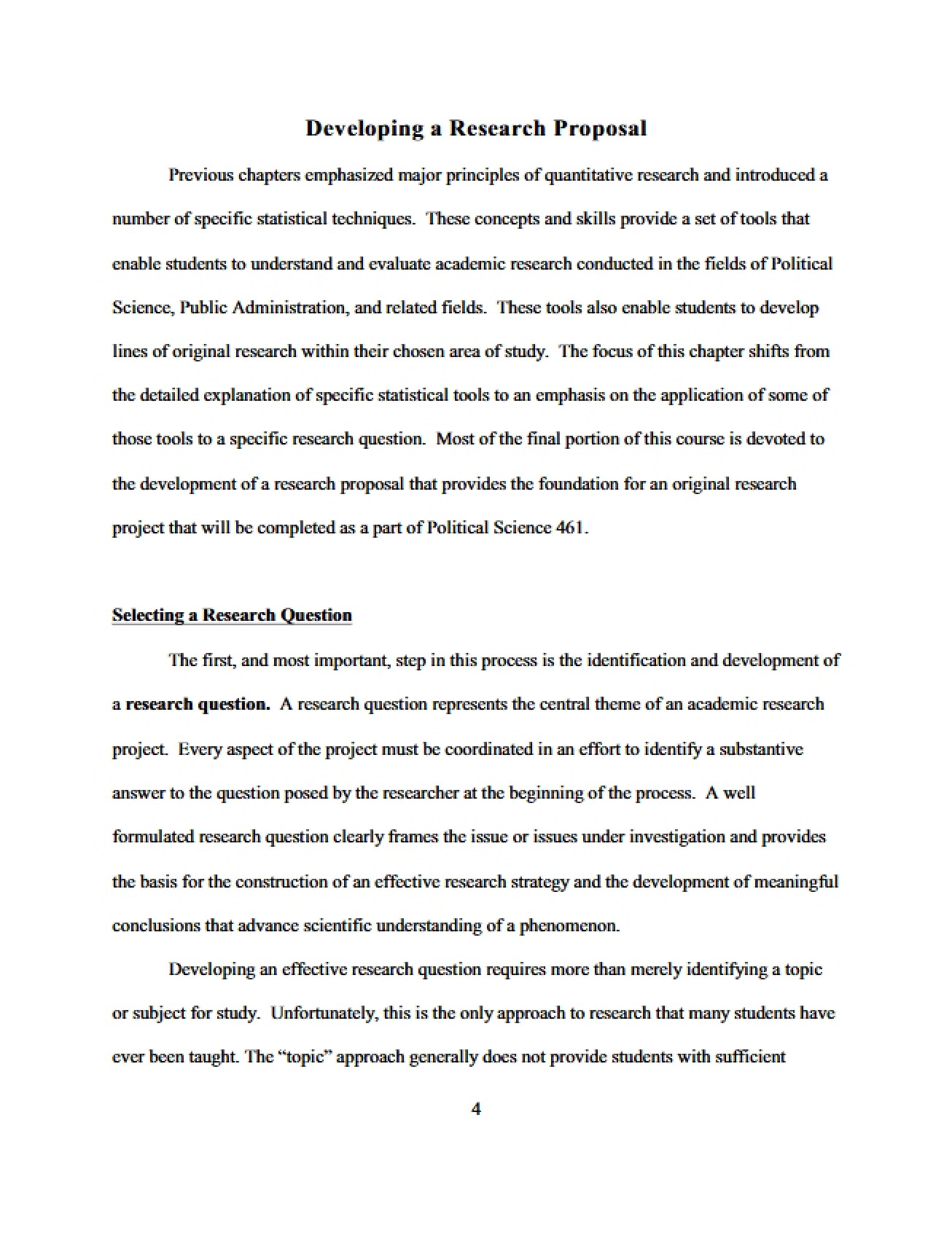How to Develop a Research Proposal