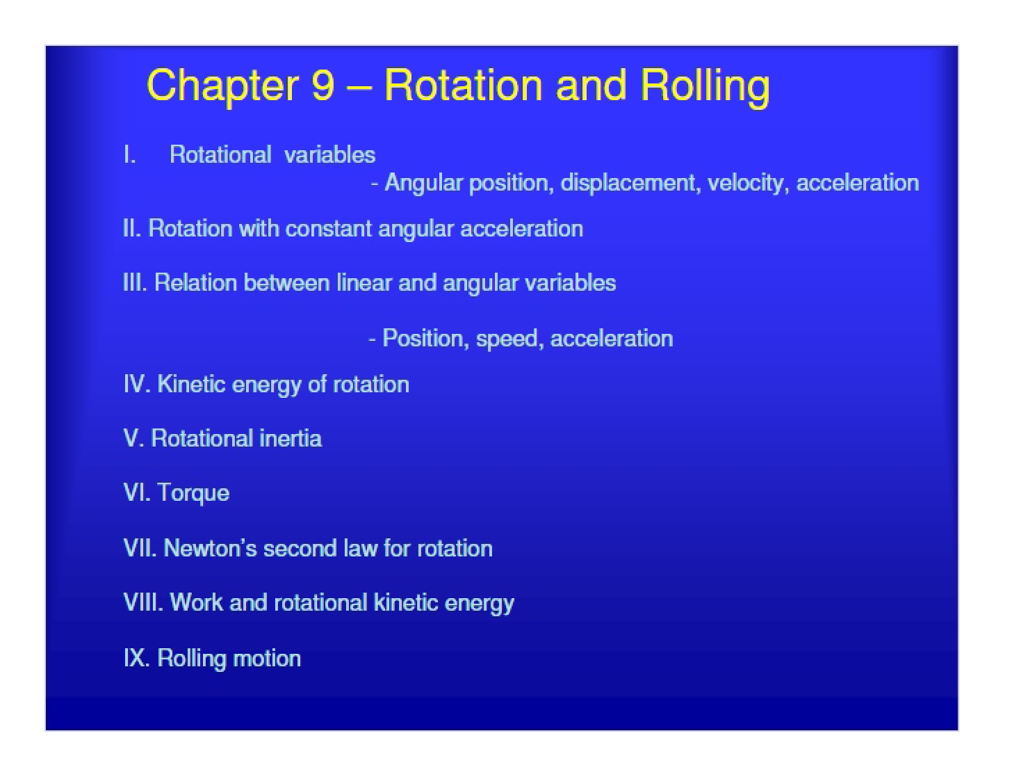 Rolling and Rotation