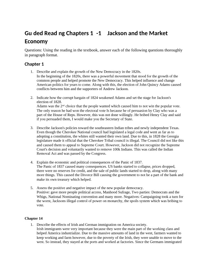 Chapters 13-14 Guided Reading