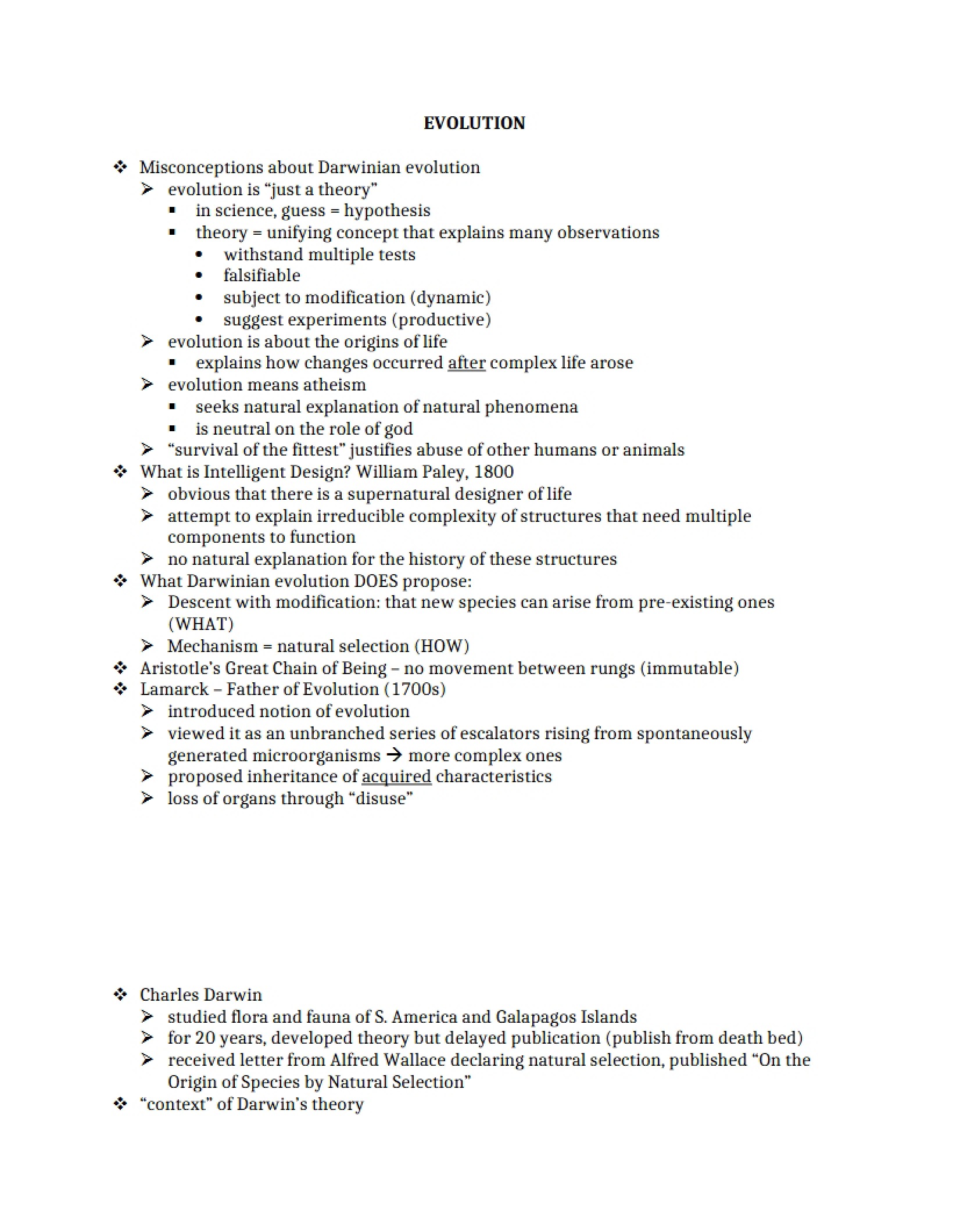 Evolutionary Principles