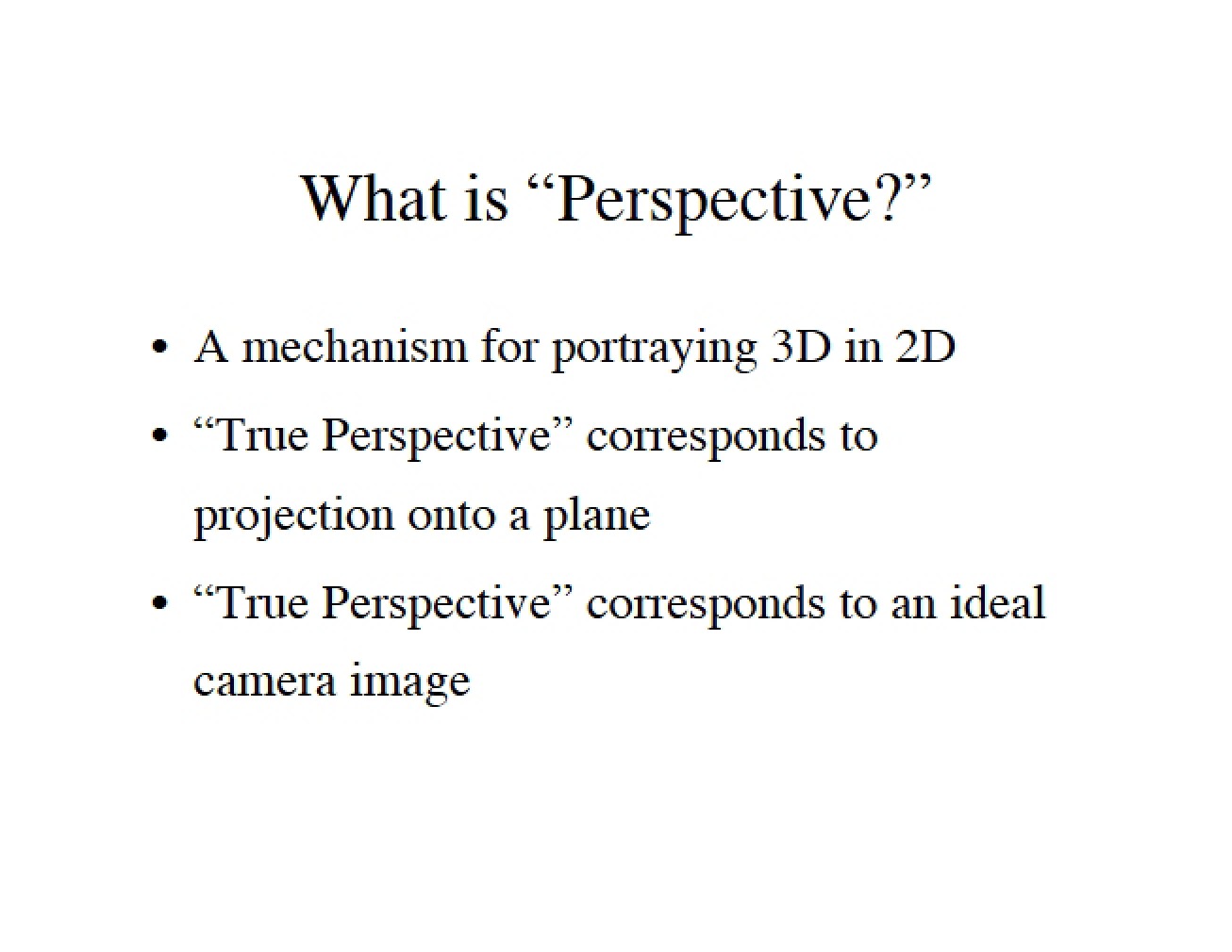 Visual Perspective