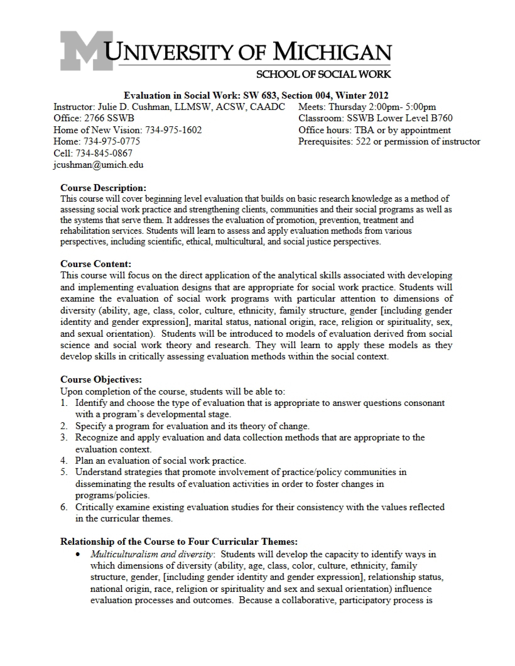 Course Syllabus