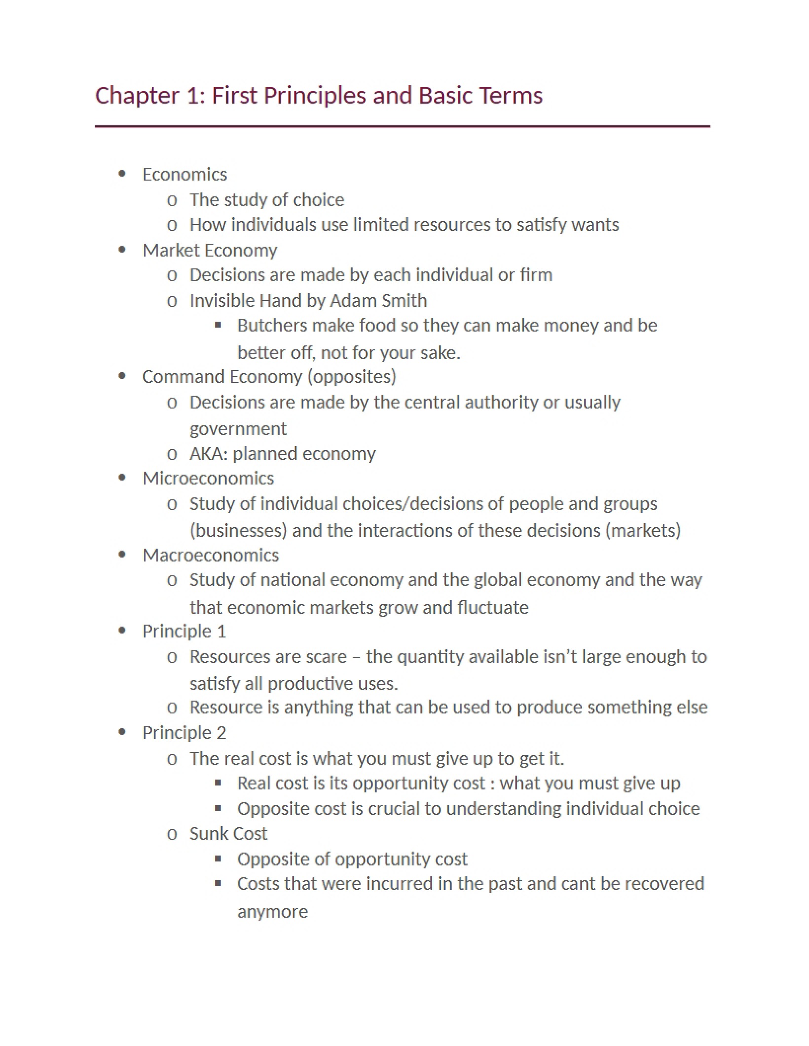 Basic Terms and First Principles (Ch. 1)