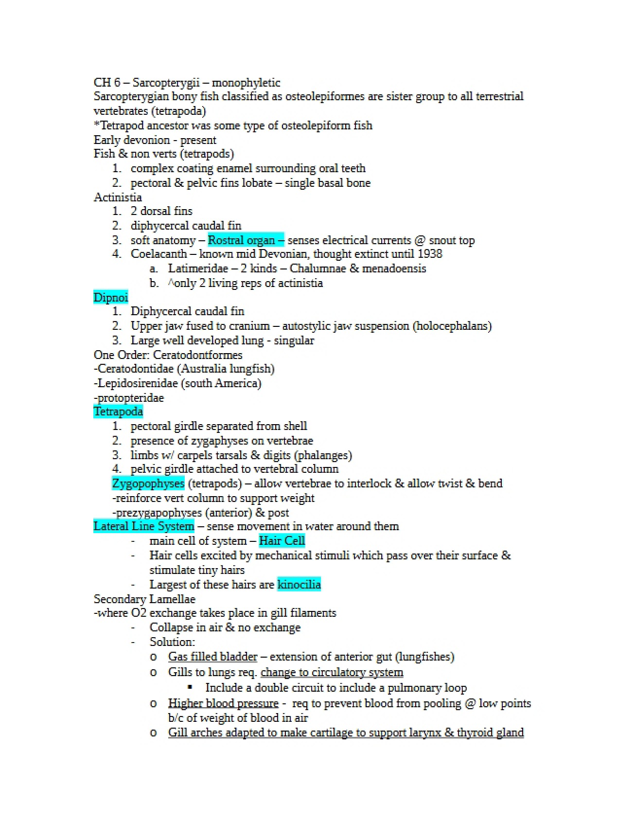 Review Notes for Exam 2