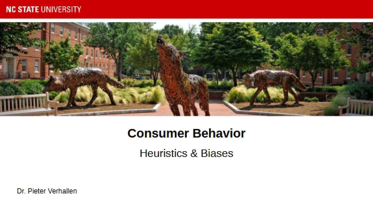Behavior of Consumers