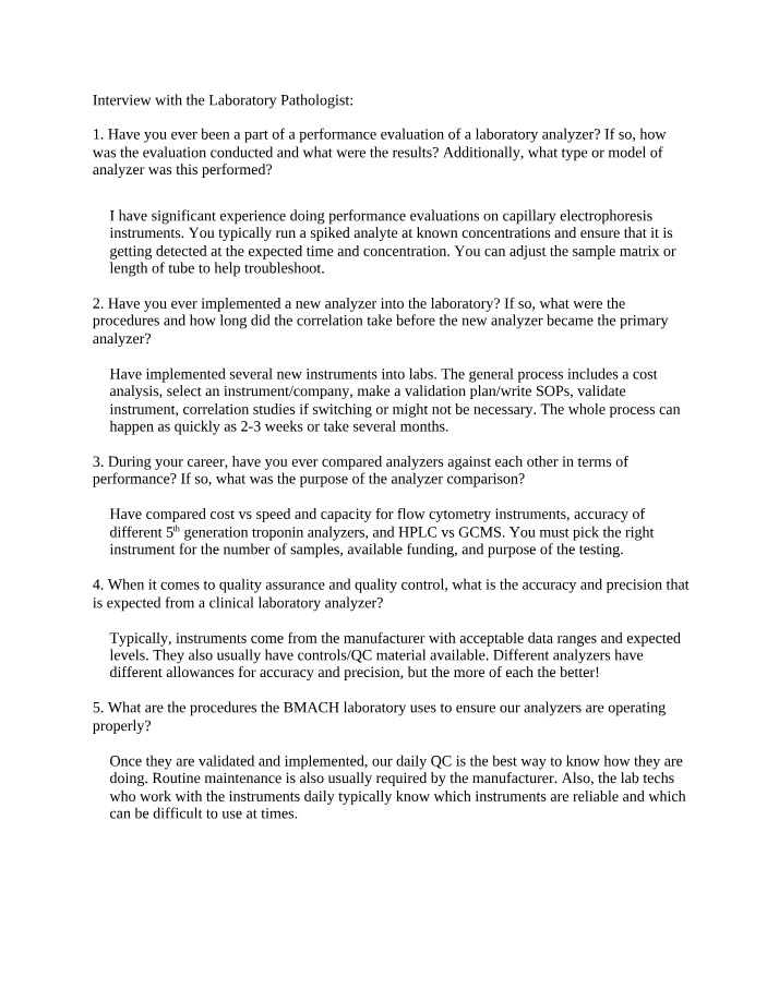 Performance Evaluation Methods for Laboratory Analyzers