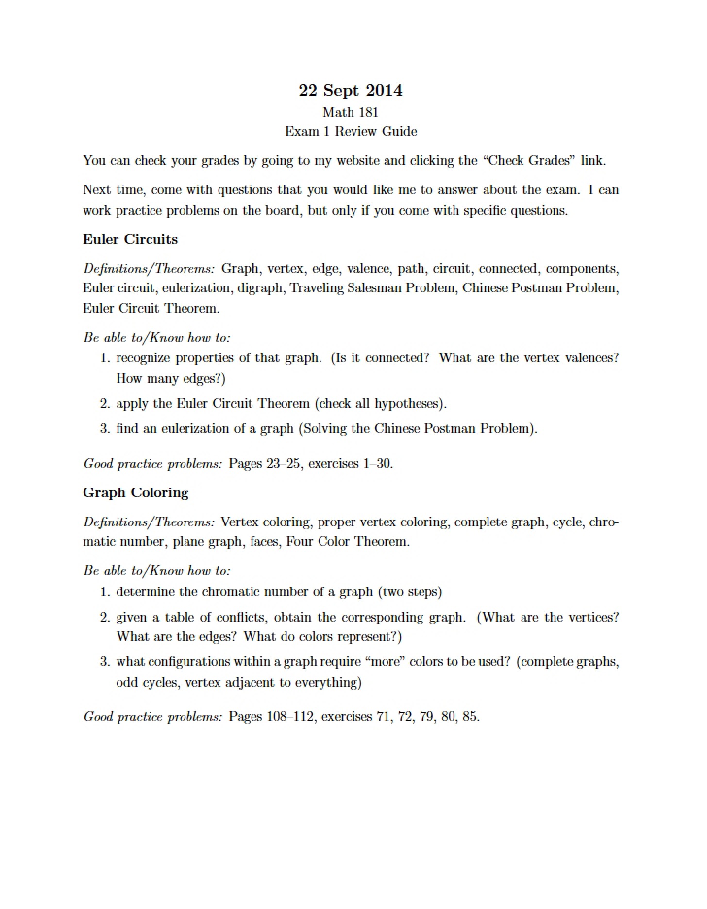Lecture Notes 12