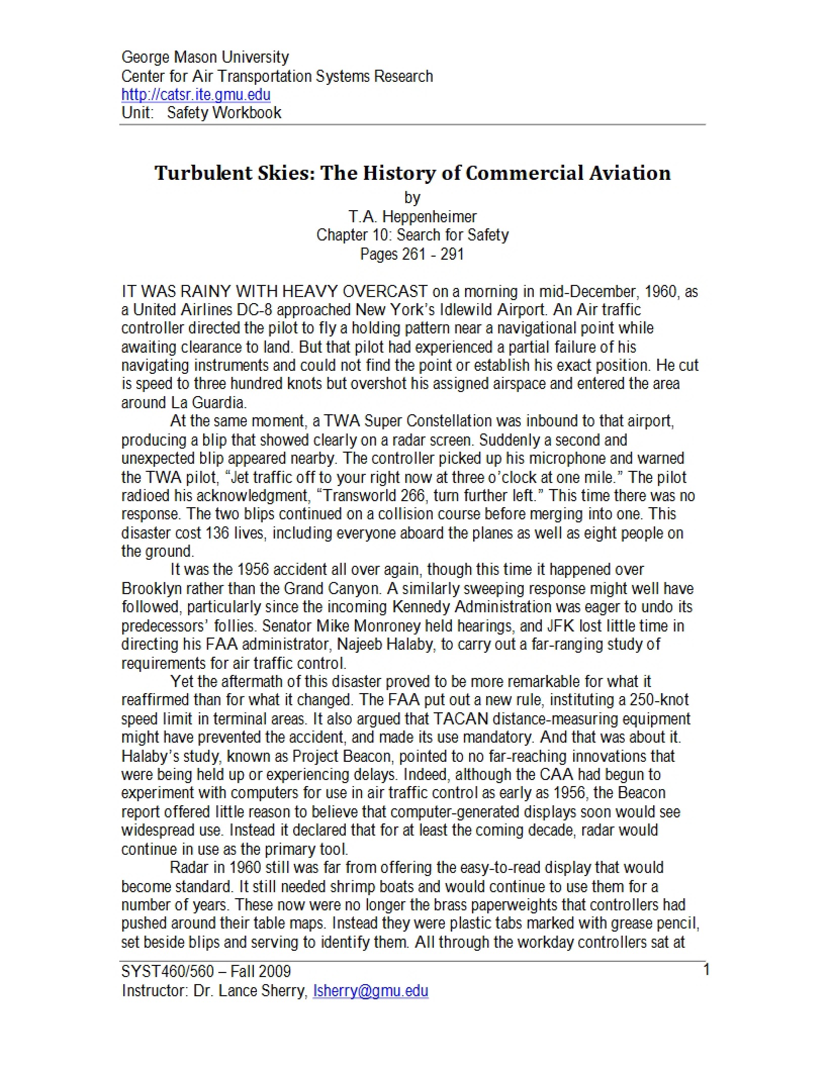 History of Commercial Aviation Turbulent Skies