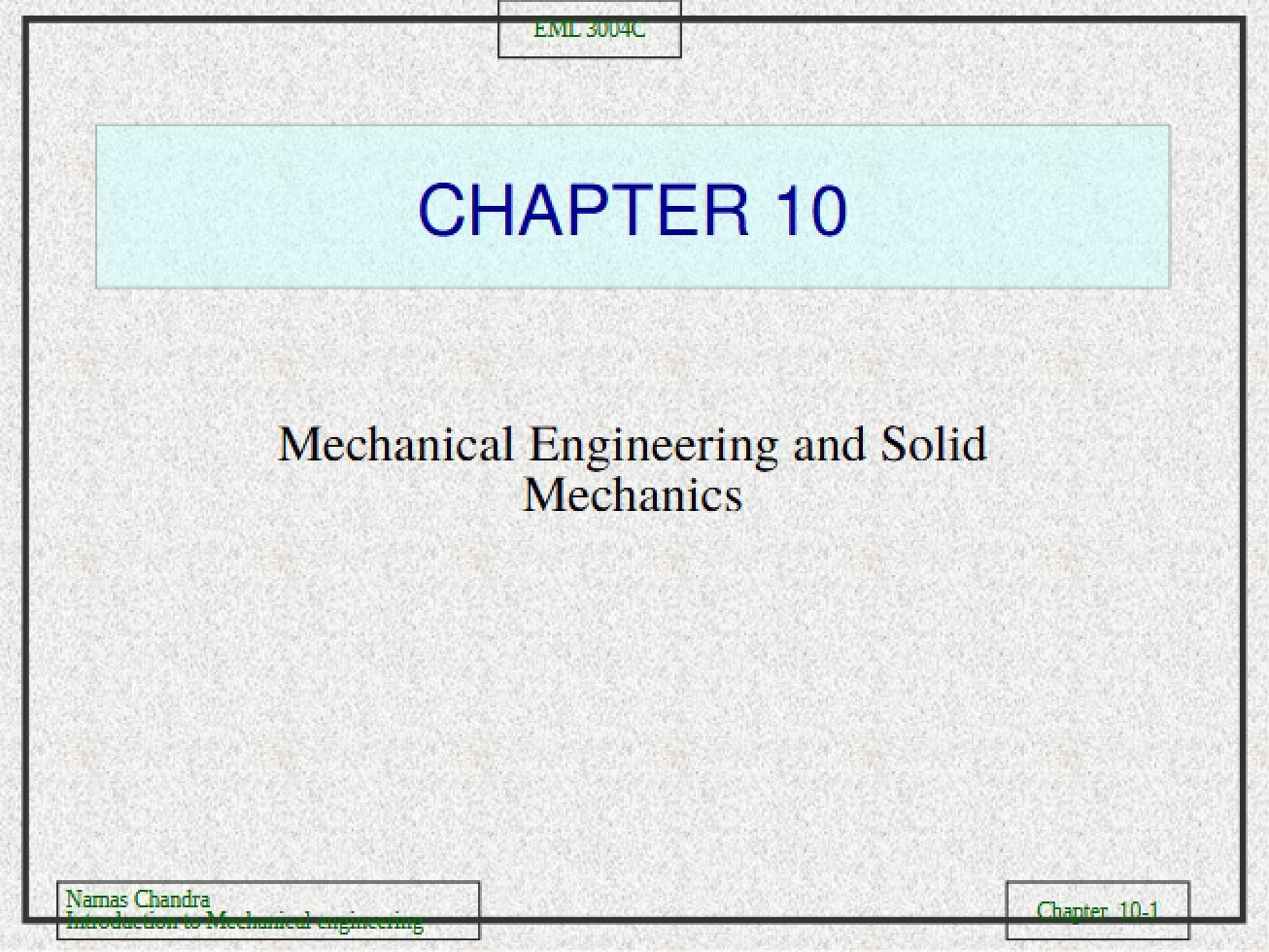 Introduction to Mechanical Engineering Class Notes