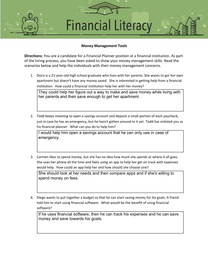Money Management - How Financial Institutions Can Help