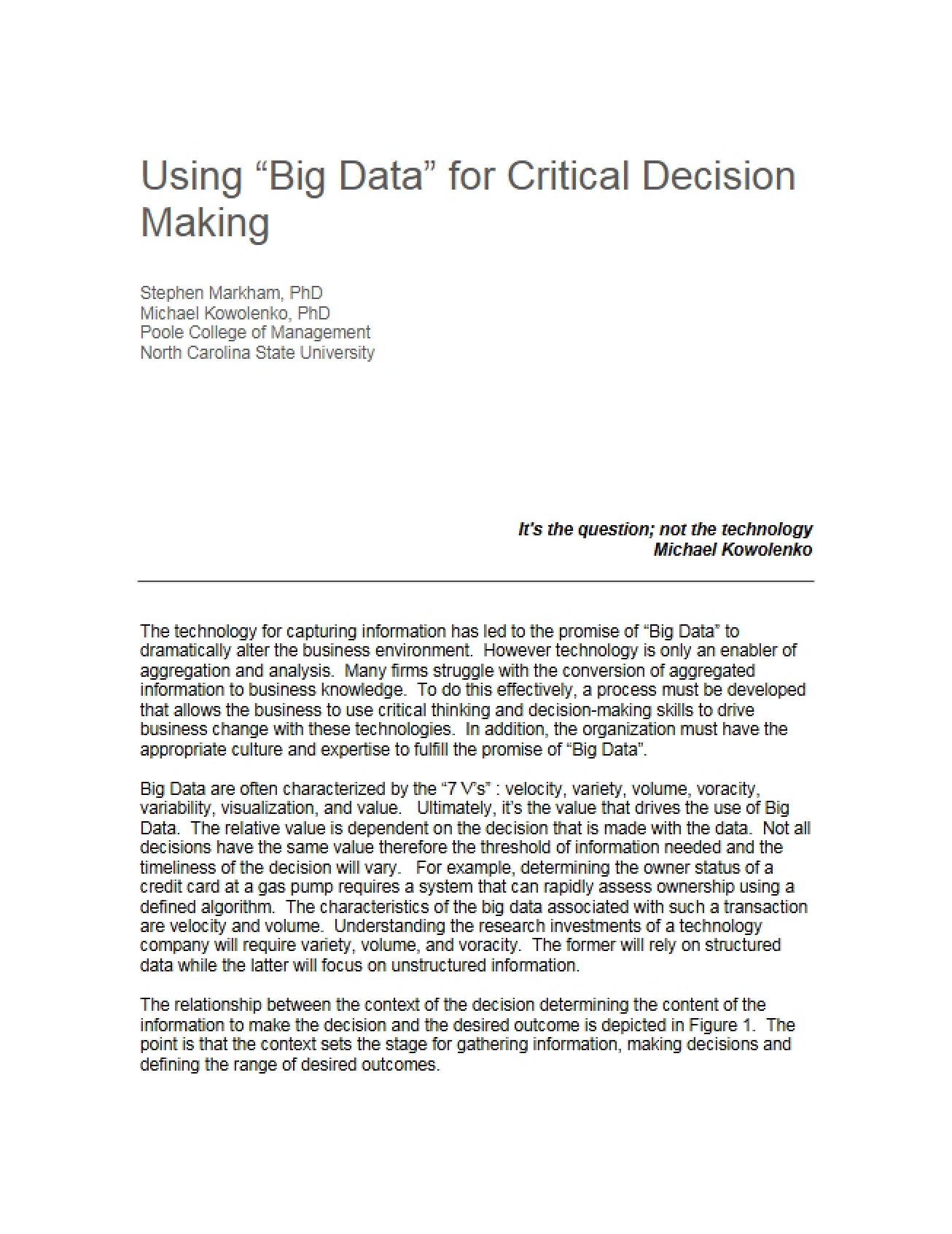 Big Data Introduction