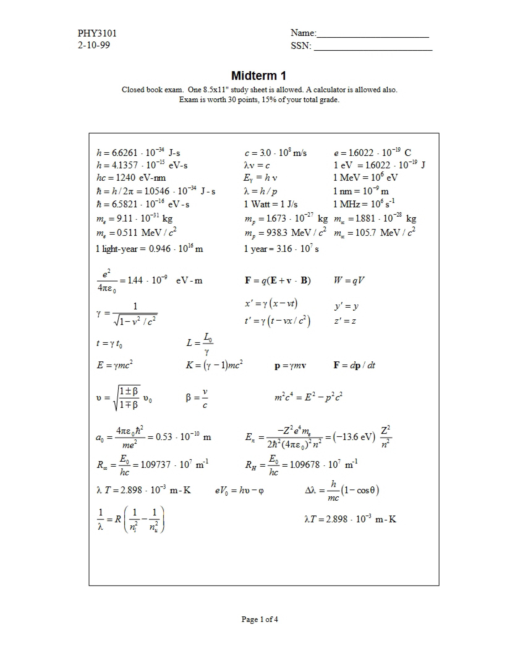 First Midterm
