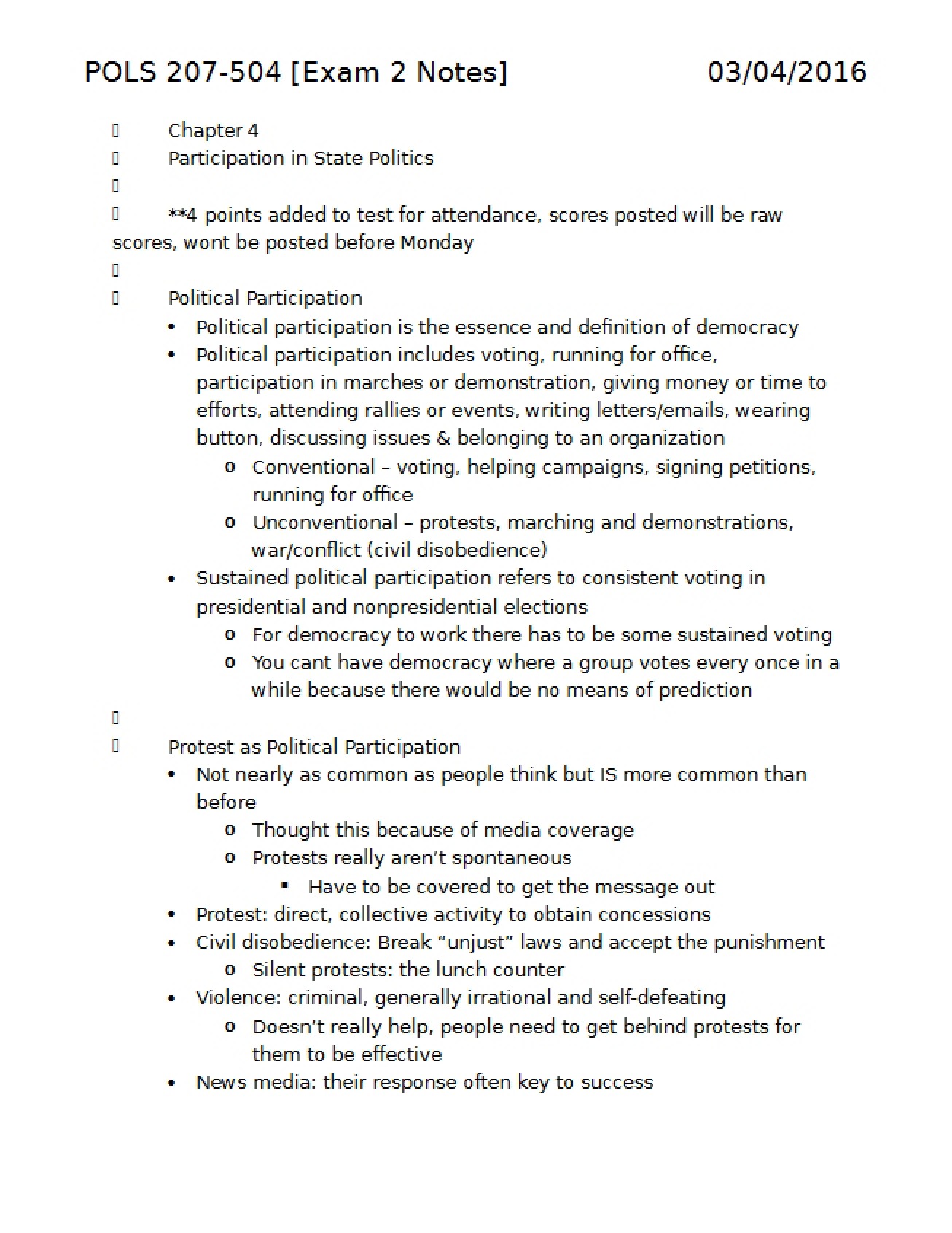 Exam 2 Notes