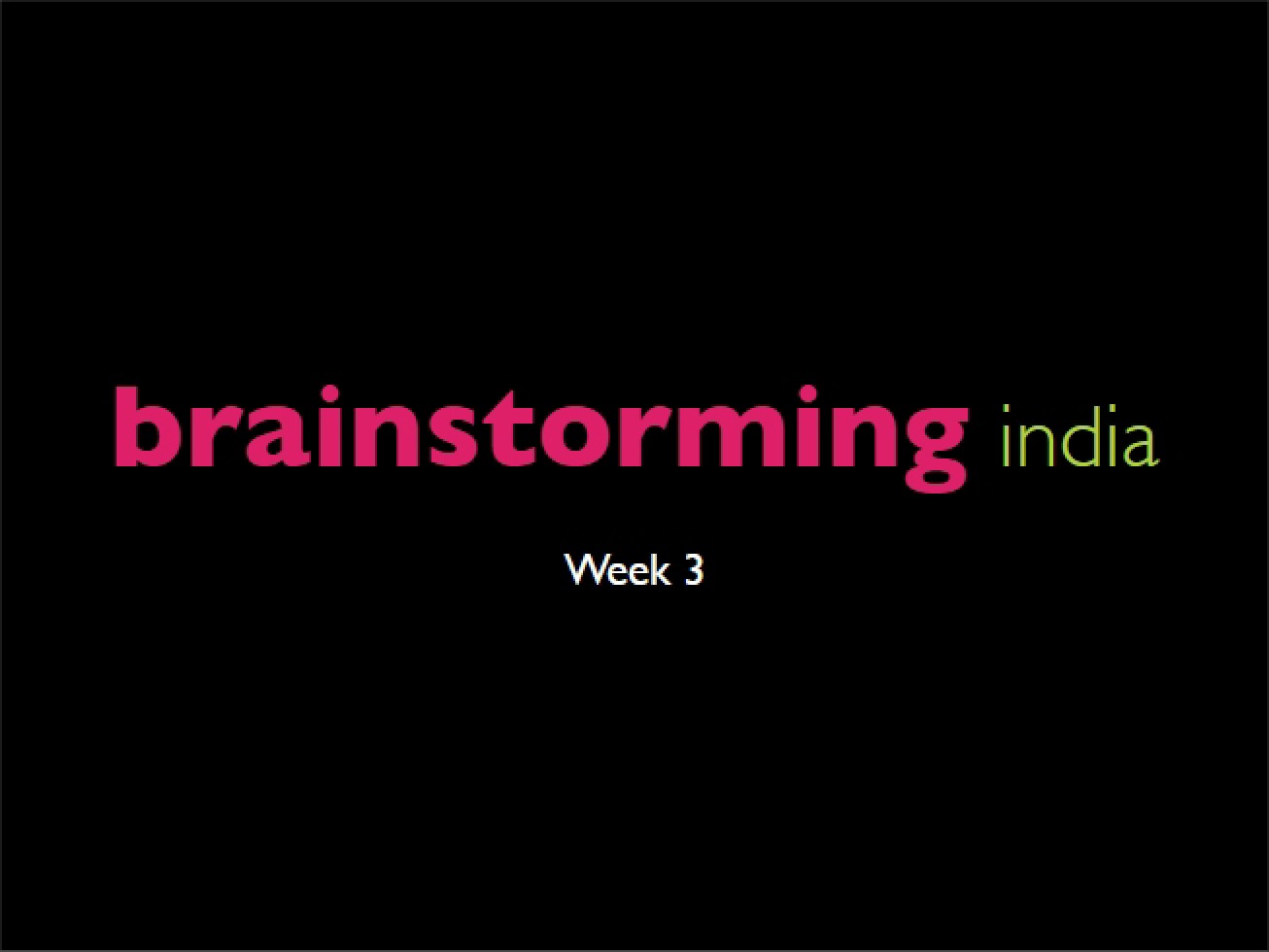 Exploration of Brainstorming India