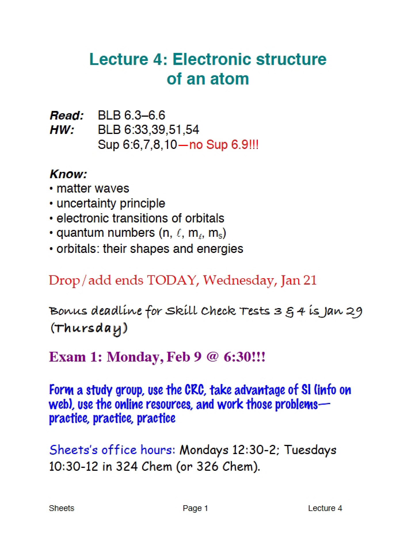 Atomic Electronic Structure